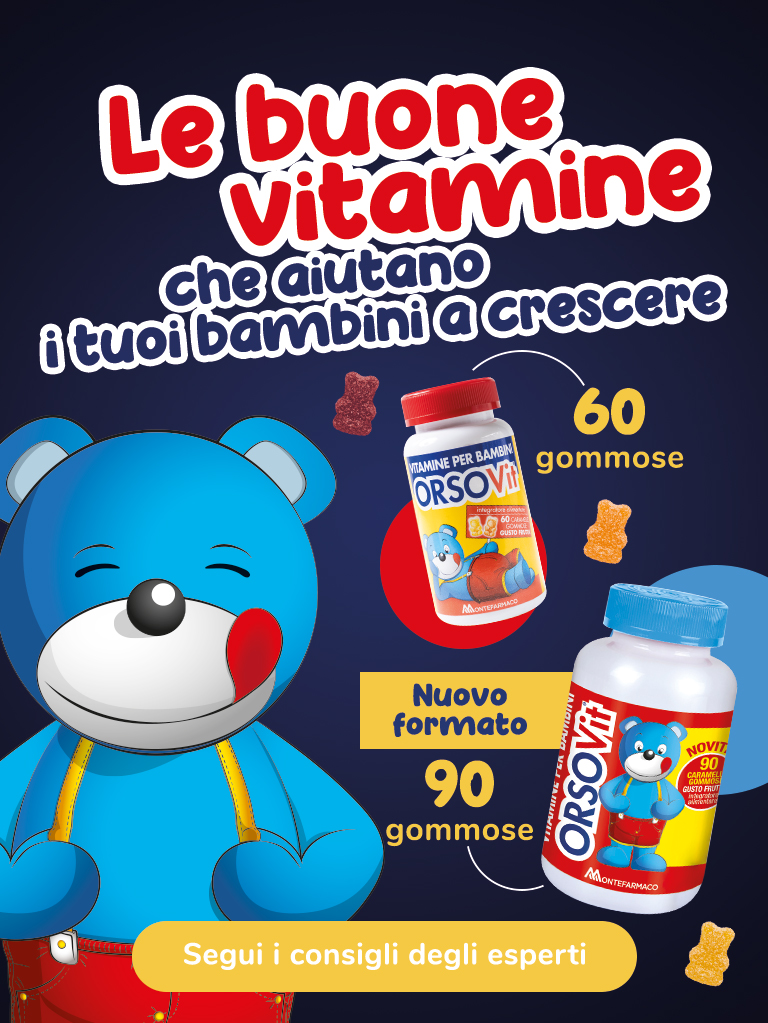 Vitamine gommose aiutano crescere salute bambini Orsovit